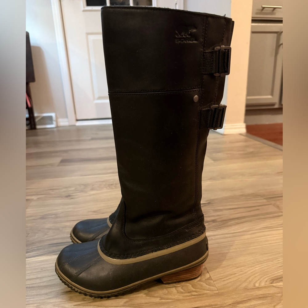 Sorel Slimpback Leather Tall Riding Boots Women’s Size 8